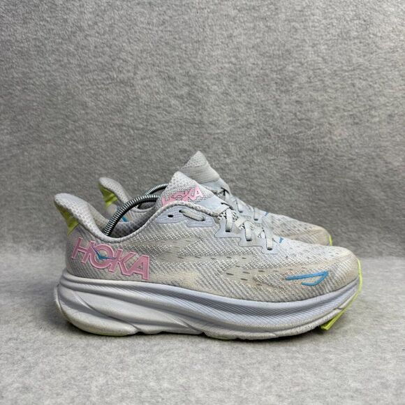 Hoka One One Womens Shoes Size 9.5 Clifton 9 Blue Running Sneakers 1127896 GLLS - Picture 4 of 10